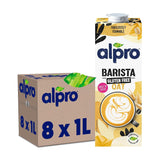 Alpro Barista Haferdrink – Zum Aufschäumen – Vegan und milchfrei – Von Natur aus lactosfrei – Rich an Ballaststoffen, Calcium und Vitaminen – 8 x 1 L – Haltbar