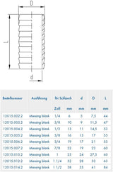 ABA Beul 12015.006.2 Slitstark slangkoppling, mässing, 3/4"