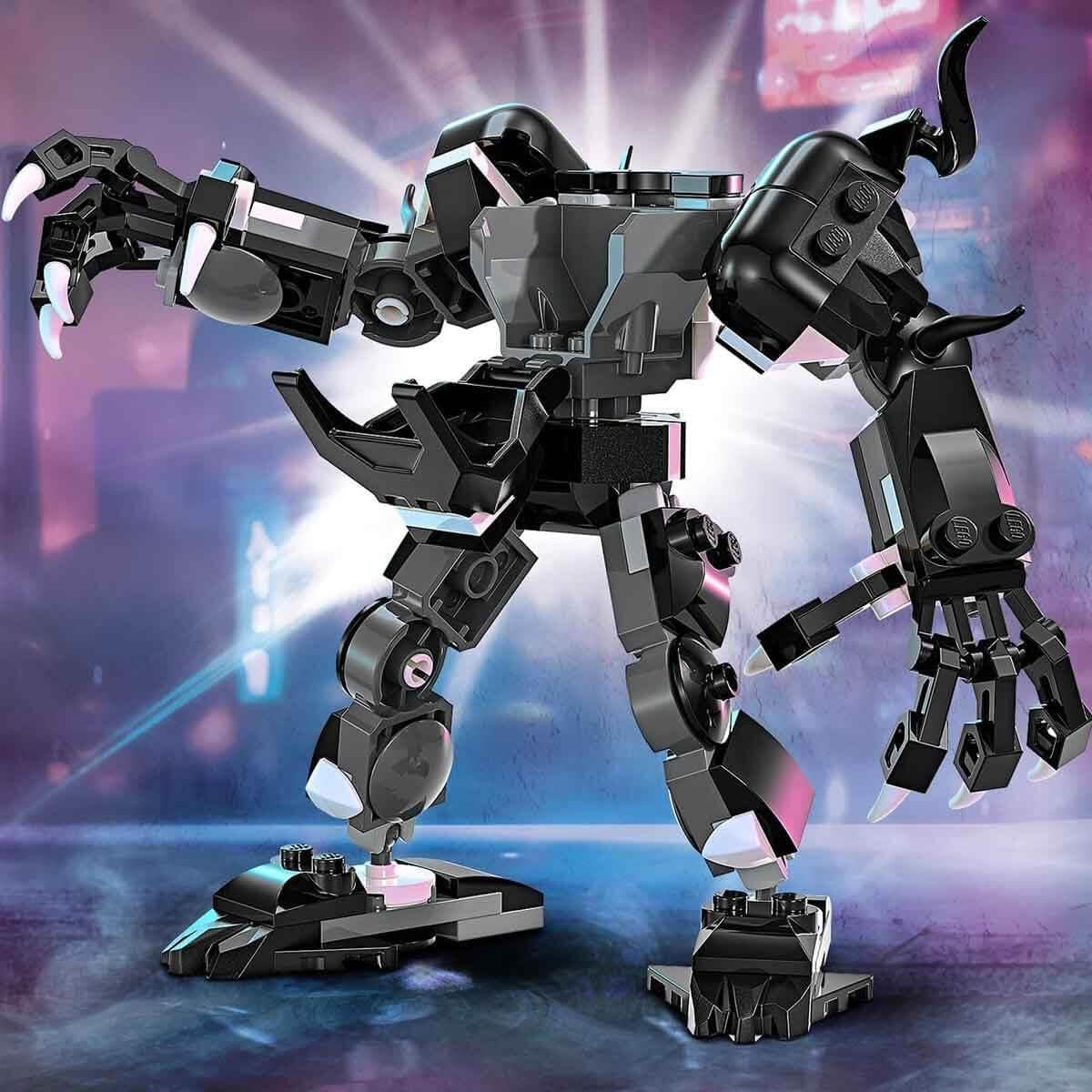 LEGO Marvel Venom Mech vs. Miles Morales rörliga actionfigurer för barn Spider-Man Set med Superhjälte Duell Minifigurer Leksakspresent för pojkar och flickor 6 år gamla 76276 Byggset Besuche den LEGO-Store