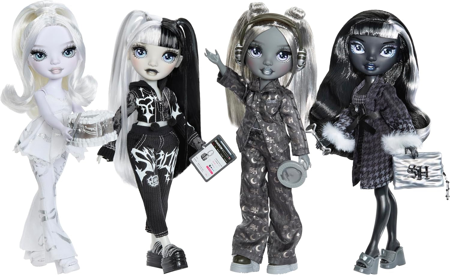 Rainbow High Shadow High Girl's Night - Luna Madison – 28 cm Modepuppe in Grautönen, Graues Haar & Outfit mit Accessoires och Kamm – Für Sammler und Kinder ab 6 Jahren