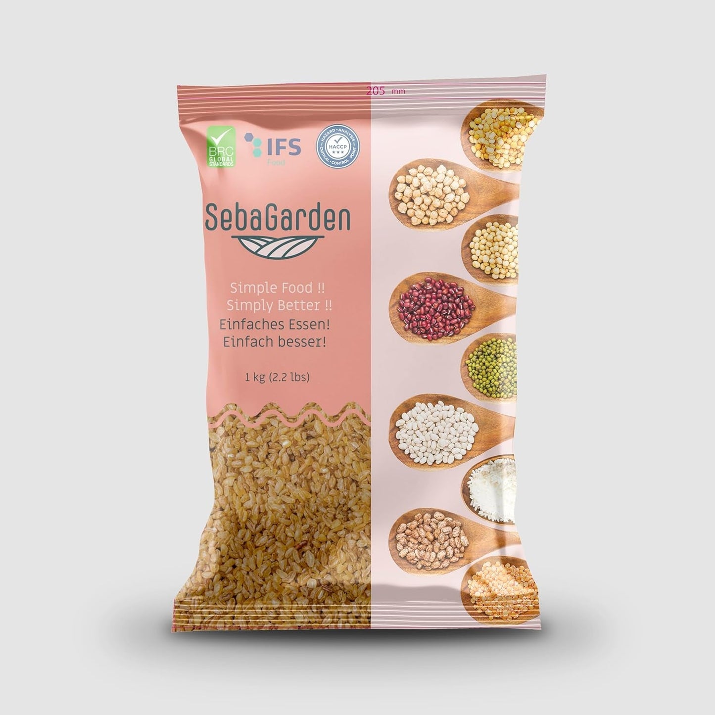 Seba Garden Fine Wheat Bulgur 1 kg - Autentisk turkisk stenmald och förkokt bulgur, helt naturlig, vegansk, fiberrik, idealisk för Tabbouleh, soppor och pilaf