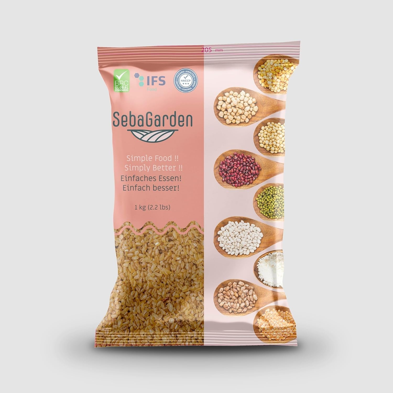 Seba Garden Fine Wheat Bulgur 1 kg - Autentisk turkisk stenmald och förkokt bulgur, helt naturlig, vegansk, fiberrik, idealisk för Tabbouleh, soppor och pilaf