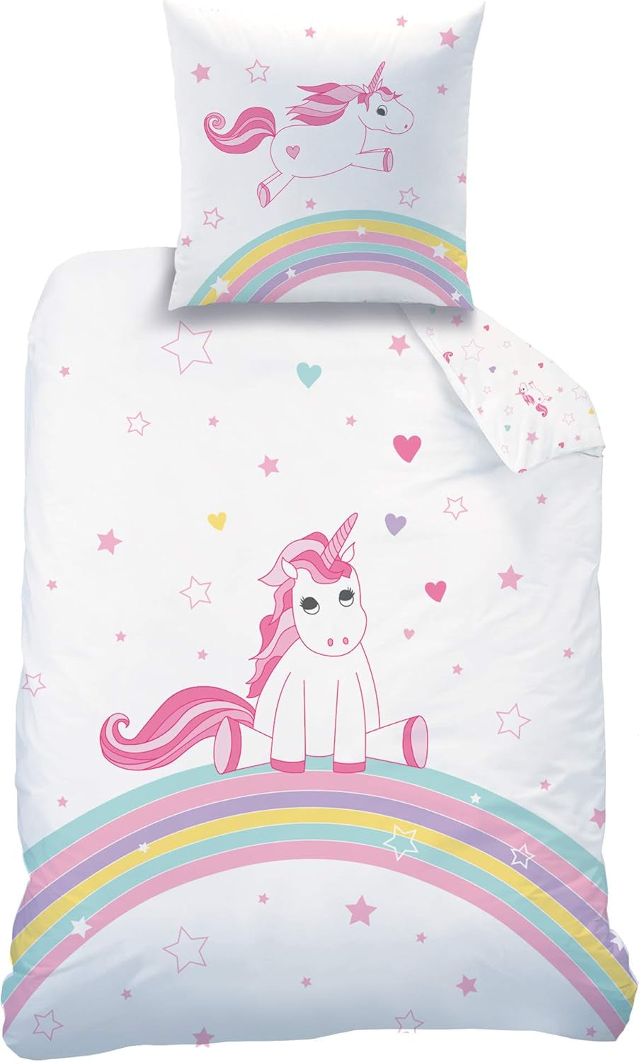 Sängkläder för tjejer, Unicorn, bomull Sängkläder - barn Naty Shop