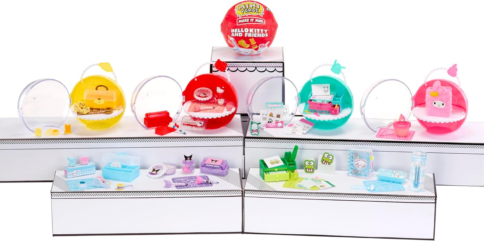 Miniverse MGA Make It Mini Hello Kitty and Friends Series 3 - Mini Collectibles, Sanrio, Retro Replicas Stationery, Crafts, DIY, för samlare och barn från 8 år och uppåt