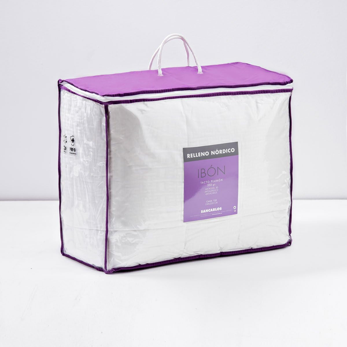 San Carlos Ibón Täcken, Vit Para Cama De 135 Vita Täcken och täcken Naty Shop