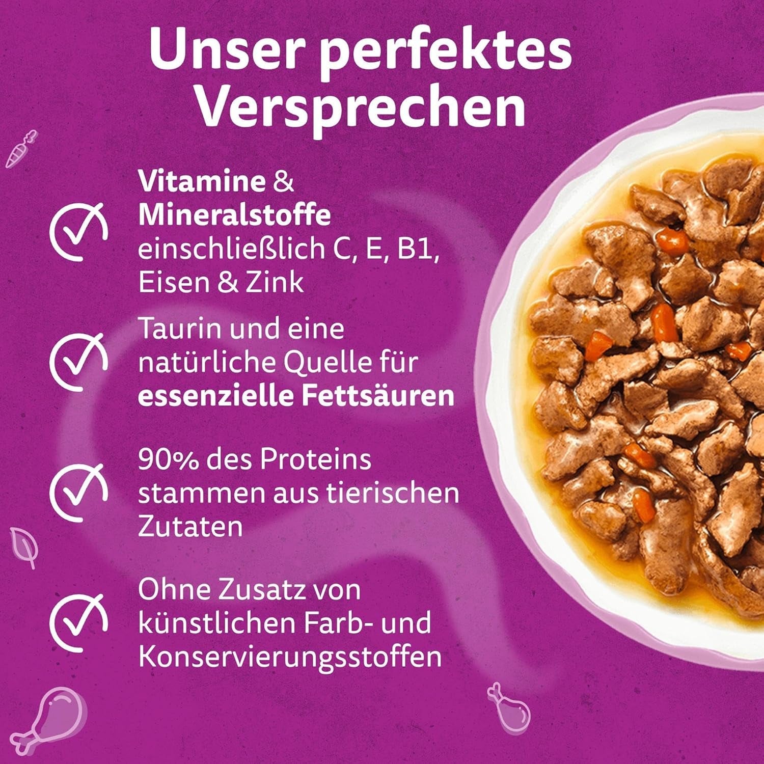 WHISKAS Våt aromatisk kattmat i sås 40 x 85g Urval av fisk