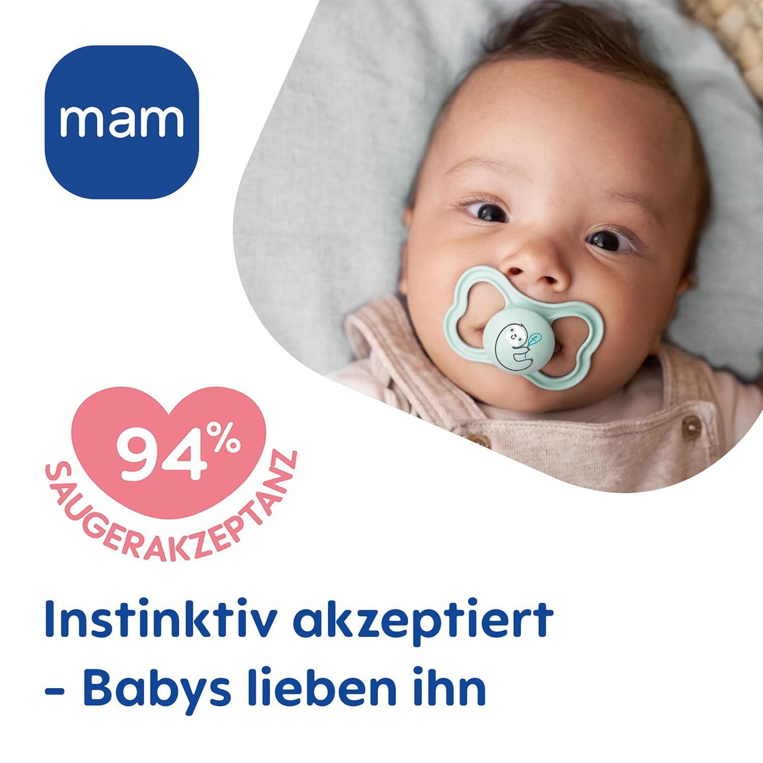 MAM Air Silikonnappar 2-pack Extra lätt och luftig design Tandvänlig bebisnapp Tillverkad av MAM SkinSoft Special Silikon med Napplåda 6-16 Månader Bear/Rhino