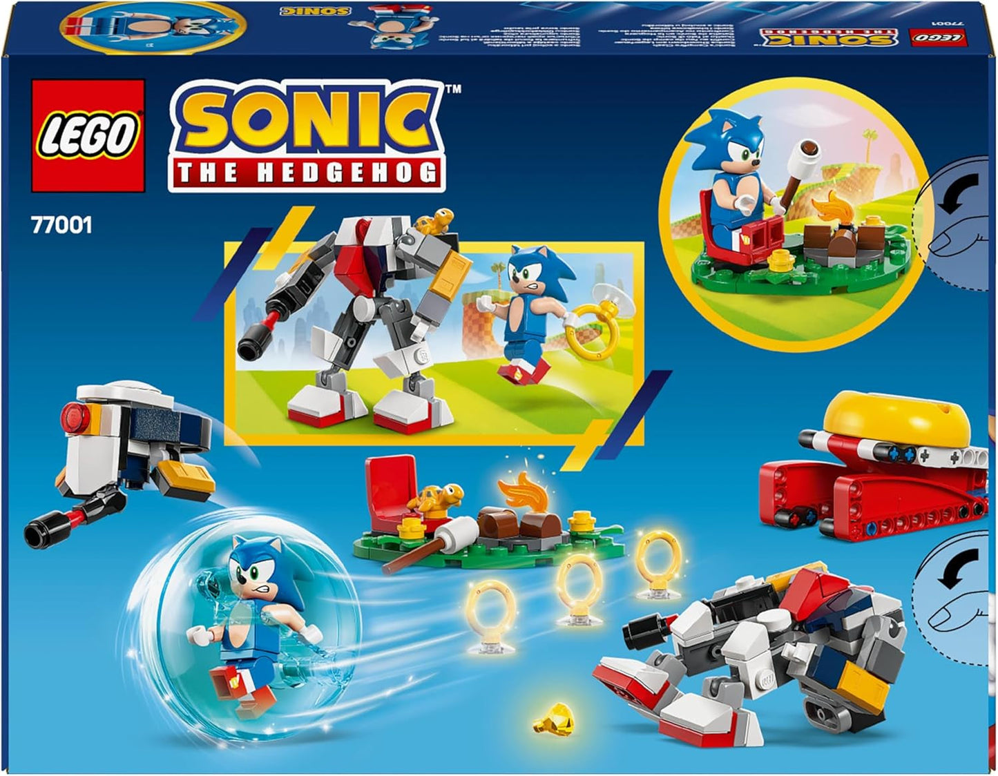 LEGO Sonic the Hedgehog Sonics Showdown At The Campfire Spelleksak för barn och TV-spelsfans Byggset för pojkar och flickor 7 år gammalt äventyrsset Samlarobjekt 77001 Byggset Beuche den LEGO-Store