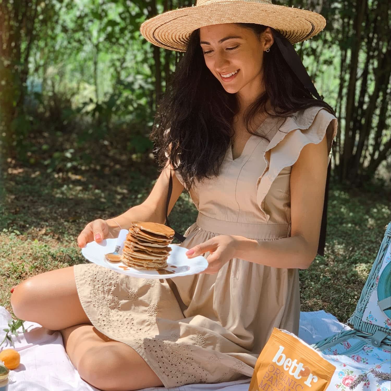 Bett'R Pancake Mix, ekologisk, vegansk och glutenfri bakmix, 6 x 400 gram Kitchen Naty Shop