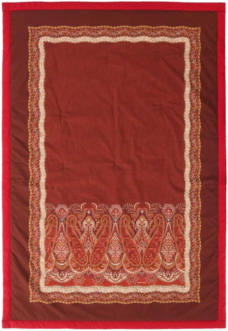 BASSETTI rutig bomull SABBIONETA färg BLÅ B3 storlek 135X190 Täcken och täcken Naty Shop Bordeaux 135X190