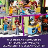 LEGO Friends Heartlake City Café, barnleksak, leksaksbageri, presentidé för flickor och pojkar 6+, set med 3 lekfigurer och hundfigur 42618 Byggset Besuche den LEGO-Store