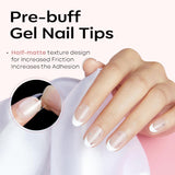 Modelones Nail Tips 510 Pieces - Heltäckande Nail Tips Set, Gel Tips Set, Pre-Polish PMMA Resin Nail Tips, Konstgjorda naglar för lim på Nail Art DIY, Short Squoval