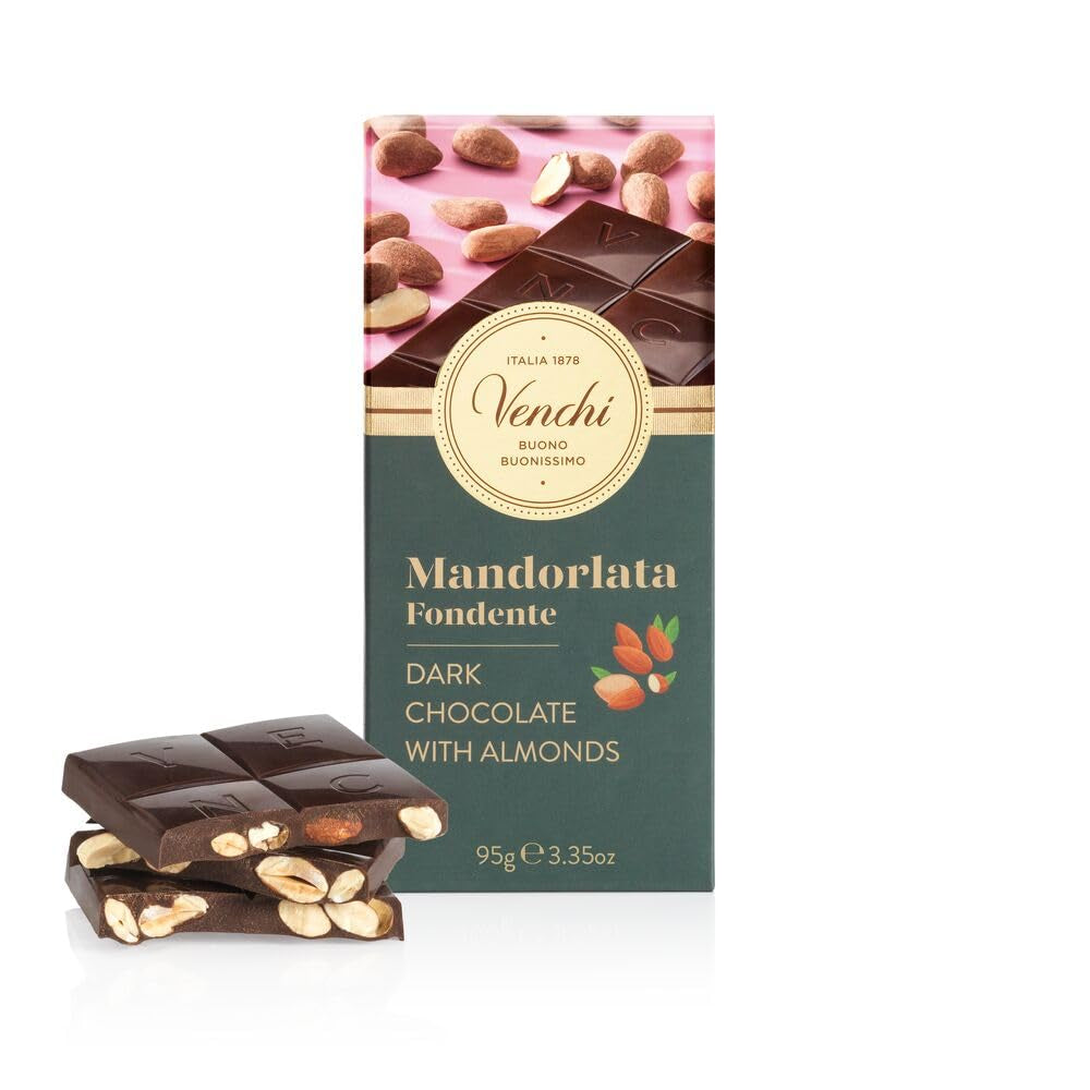 Venchi - Saltad hasselnötsbar, saltade hasselnötter, mandel och pistagenötter, 95 g, med "Piedmont-hasselnötter", glutenfri, inga konstgjorda färger och inga konserveringsmedel