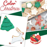 Scrapcooking - Set med 3 pulveriserad julmatfärgning - röd, grön, guld - ätbar matfärg för bakning, kakor, kakor, bakverk, deg, fondant - juldekorationer - 4018