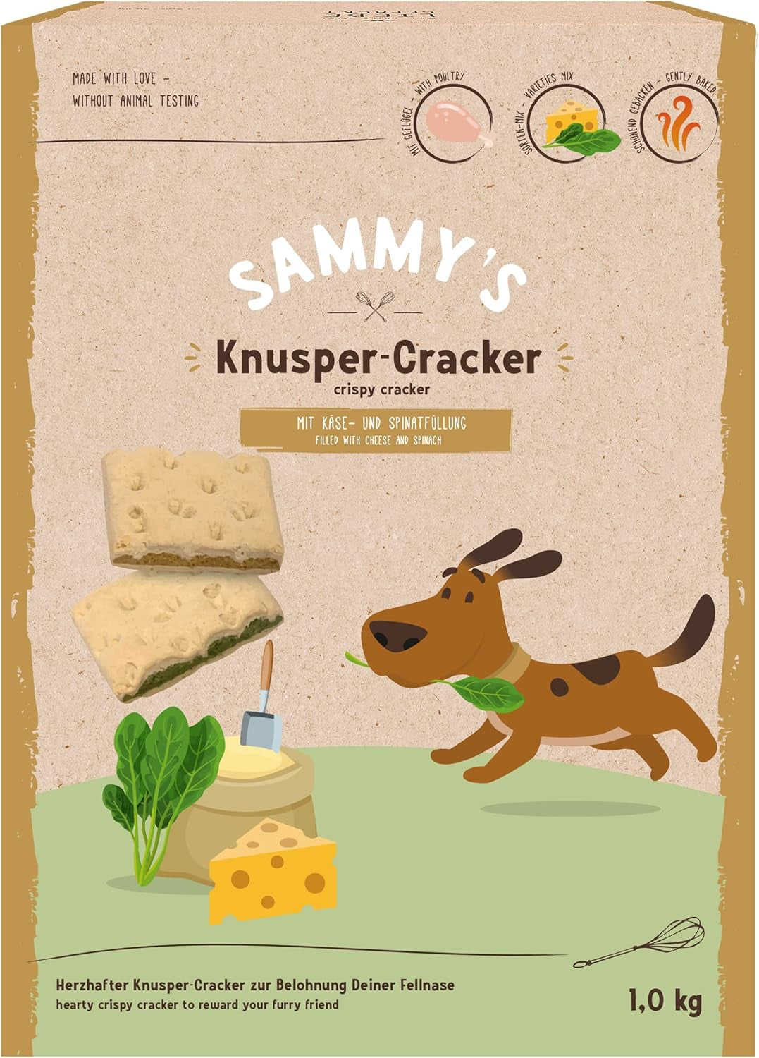Sammys müslimynt | Krisiga bakade snacks för hundar | 5 kornmüslimynt till din stora lurviga vän (30 kg+) | 1 kg