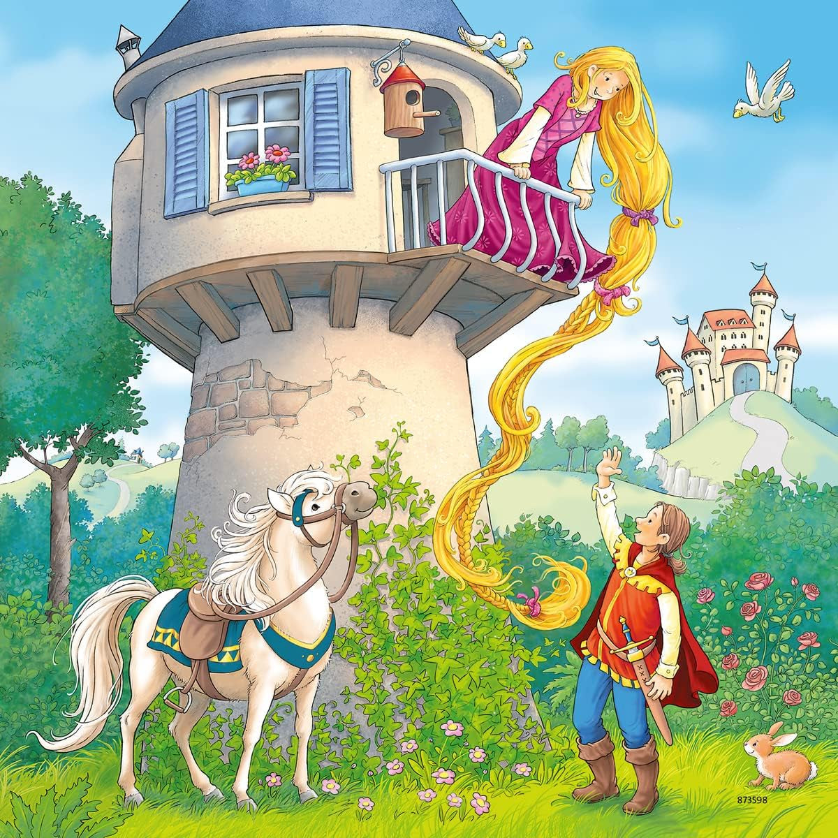 Ravensburger Pussel för barn - 08051 Rapunzel, Rödluvan och Grodkungen - Pussel för barn 5 år och äldre, med 3X49 bitar Puzzle Naty Shop
