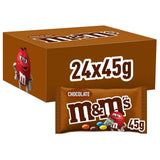 M&M's Peanut Chocolate Bulk Pack 24 x 45 g Choklad Peanut Smaksatt Linser Chokladpresent (1080g) Idealisk som godis med fotbollstema