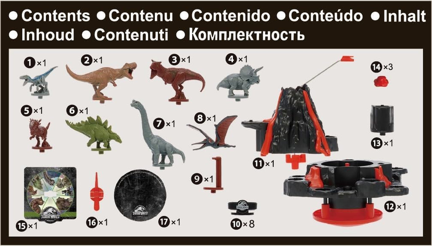 EPOCH-spel - Jurassic World Trembling Volcano 7509 Dinosaur Toy Board Game för barn från 4 år och uppåt