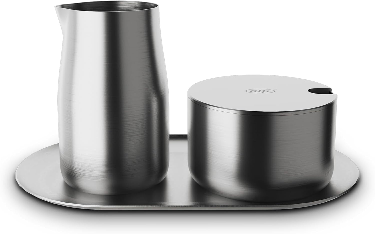 alfi MJÖLK- OCH SOCKERSET, matt finish, högkvalitativt rostfritt stål mjölk- och sockerset, elegant design, tål diskmaskin, hållbart