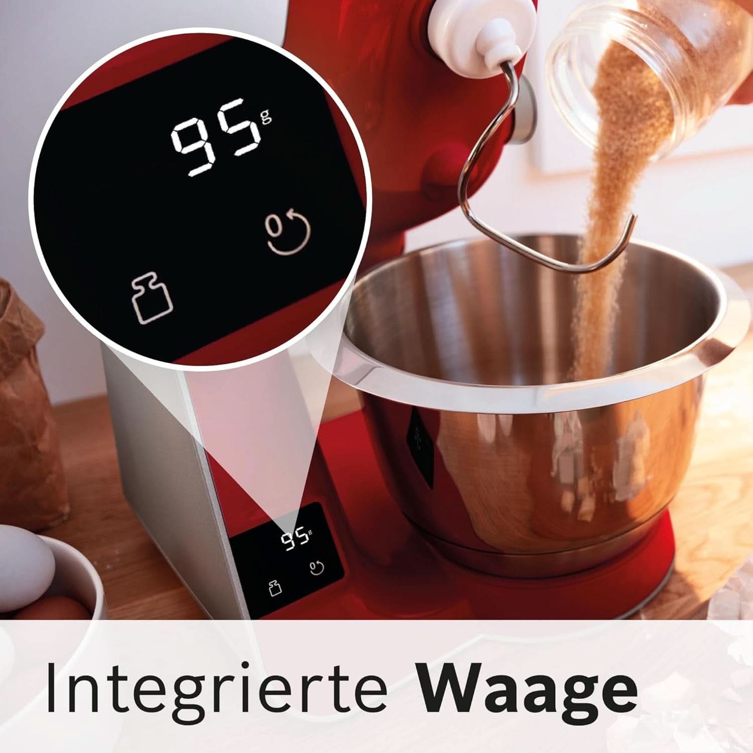 Matberedare Bosch Series 4 MUM5X720, integrerad våg, skål i rostfritt stål 3,9L, mixer 1,25L, 1000W Tillbehör Mat och amning Bebe Naty Shop