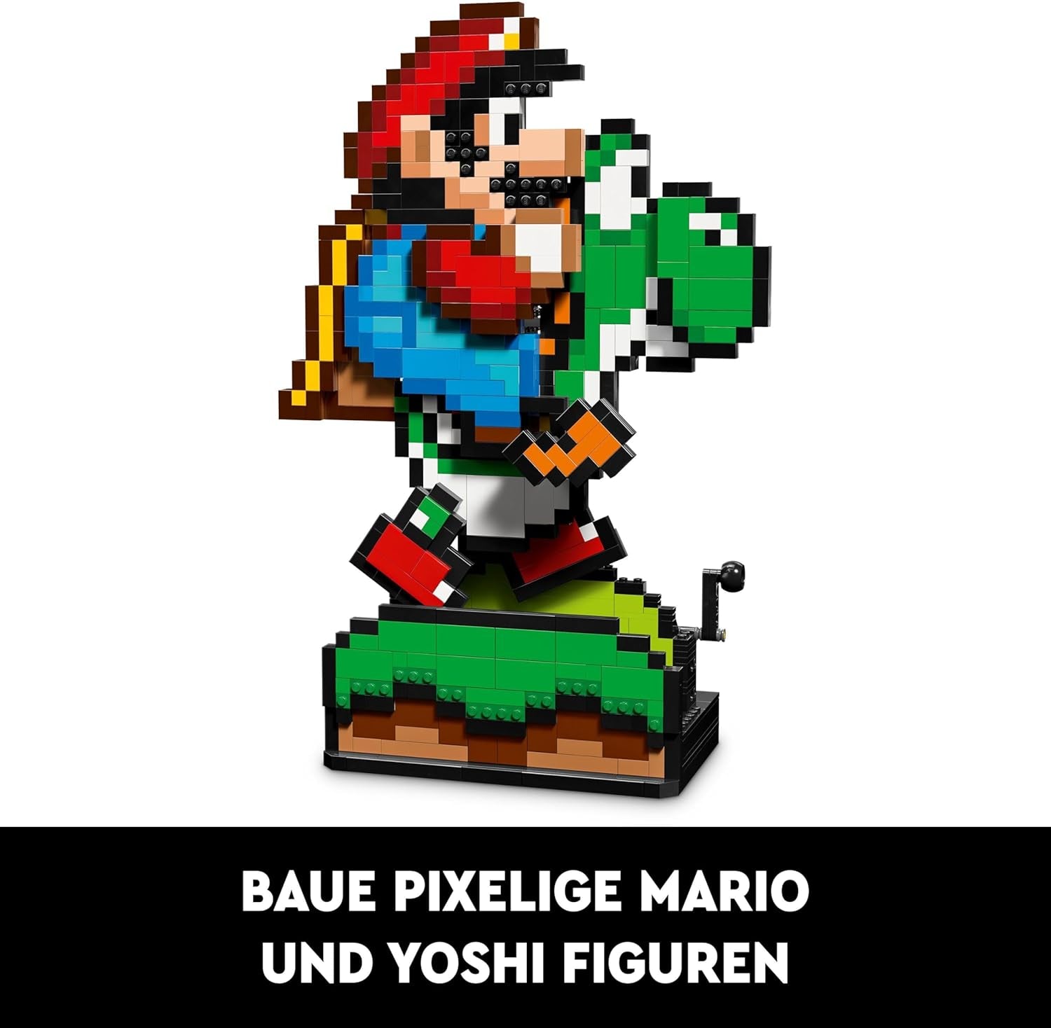LEGO Super Mario World: Mario & Yoshi Nintendo Samlarset, Pixelfigurer, Modellbygge & Display, Heminredning & Samlarföremål, Modellkit & Present för vuxna fans 71438 Byggset Besuche den LEGO-Store
