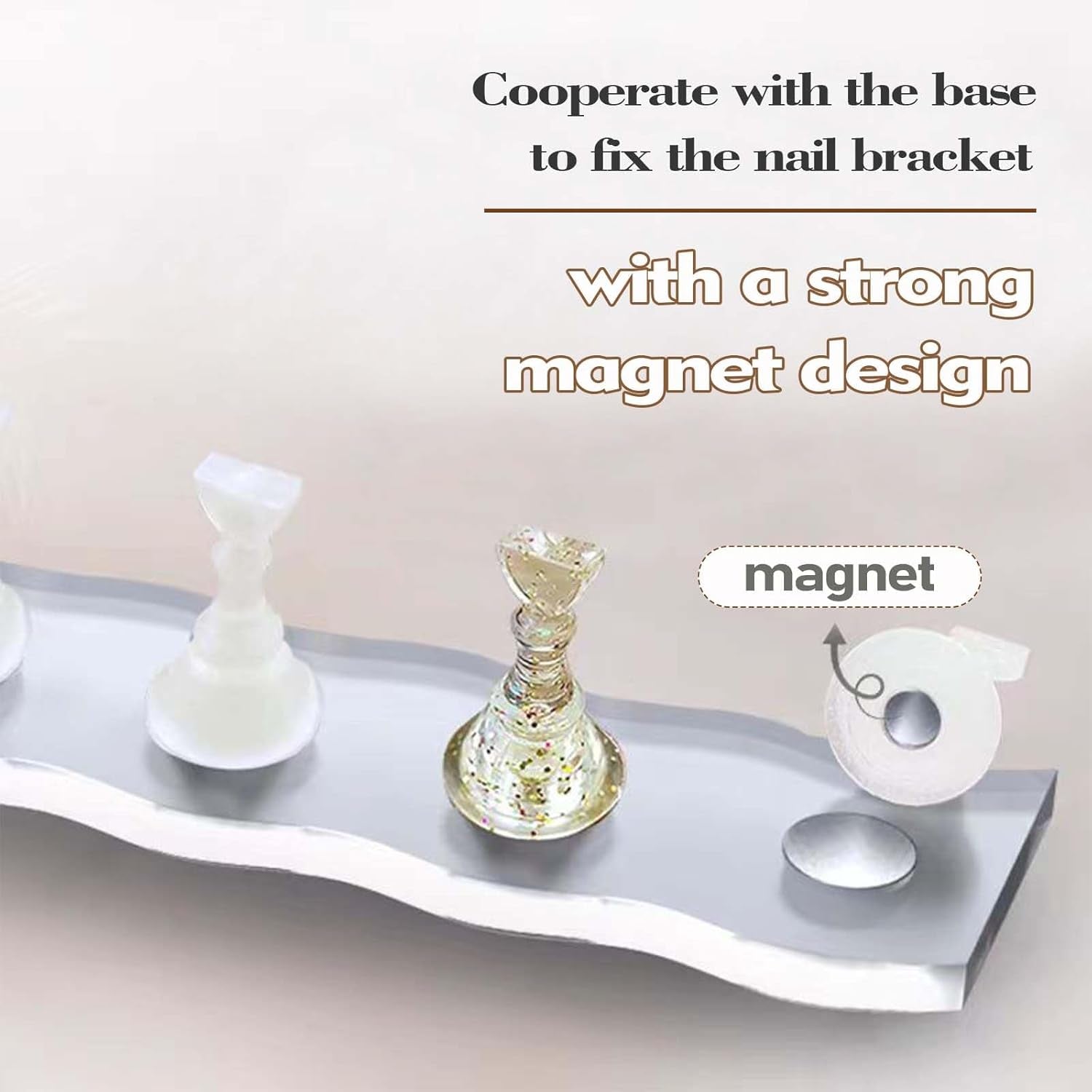 Nail Design Set - Premium träningshand för gelnaglar, nageltillbehör och konstgjorda naglar - mångsidigt DIY Gel Nail Set och Nail Art Accessories