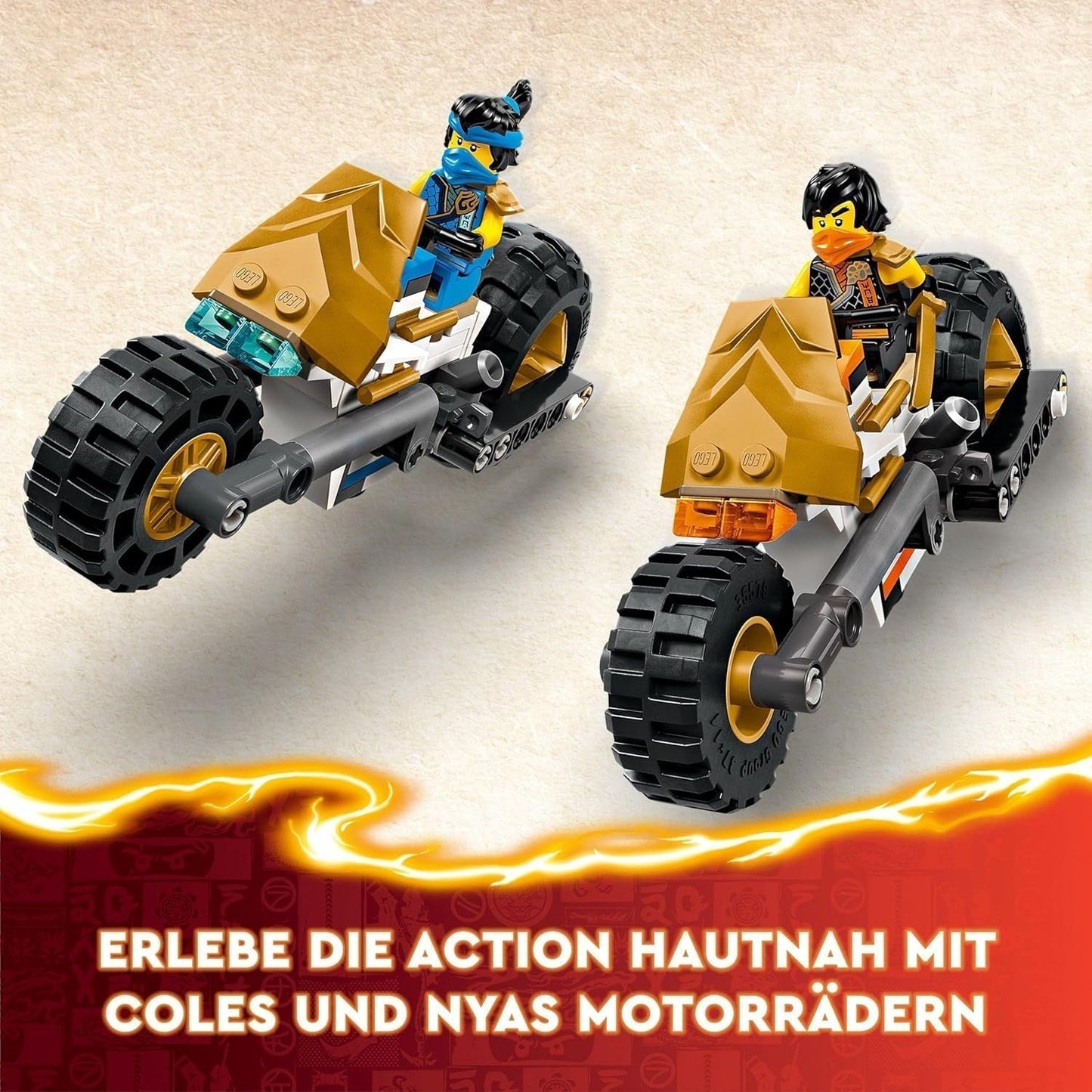 LEGO NINJAGO Ninja Team Combi Caterpillar 4 i 1 set med segelflygplan, racerbil och 2 motorcyklar och 6 minifigurer Present för pojkar och flickor Ninja Toy 71820 Byggset Besuche den LEGO-Store