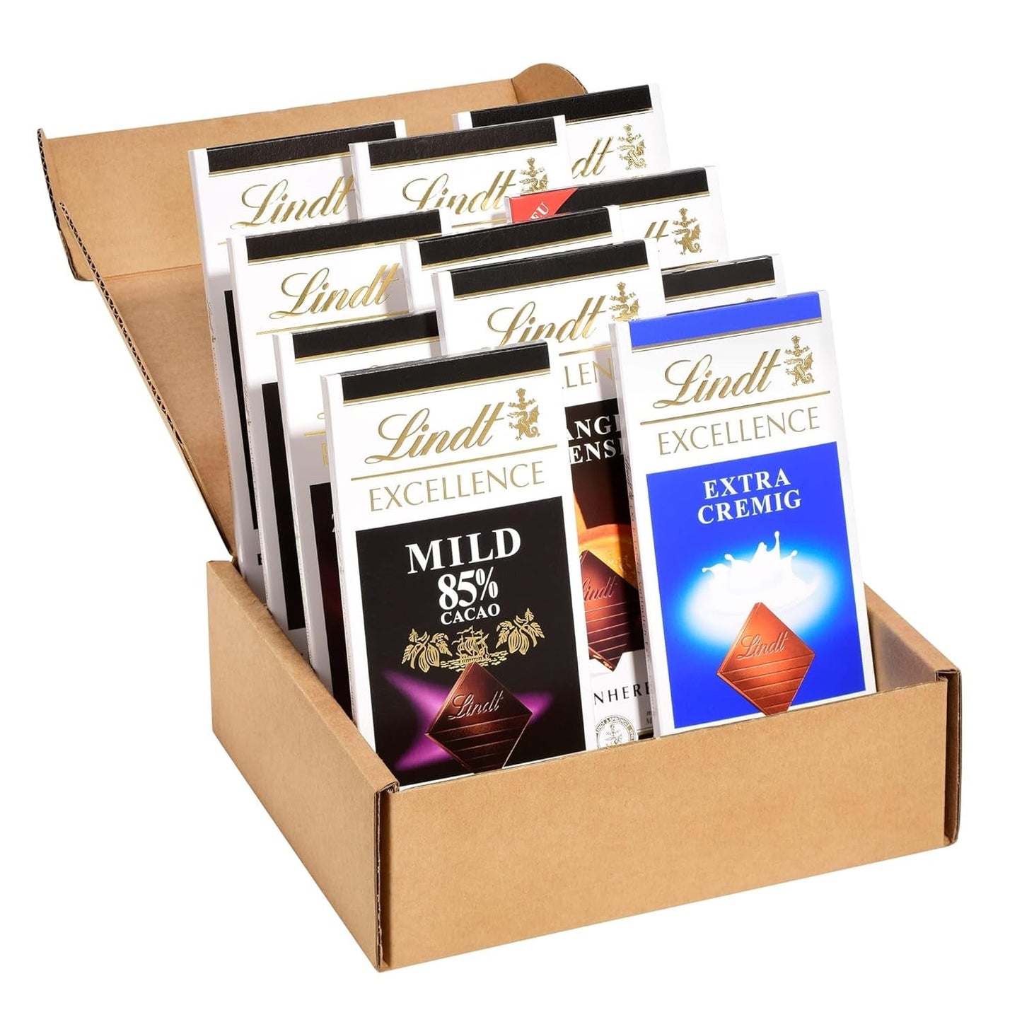 Lindt Choklad Pralin Presentset | 477g | 5 askar Lindt-praliner i varianterna: Exquisite, Mini Praline, LINDOR Gift, Small Thank You, From the Heart | Pralingåva | Choklad present