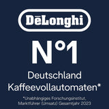 De'Longhi Magnifica Evo Next - Perfetto helautomatisk espressor med LatteCrema mjölkskummare, 13 One-Touch-drycker, kaffe- och cappuccinobryggare, färgpekskärm, titan (ECAM312.80.TB)