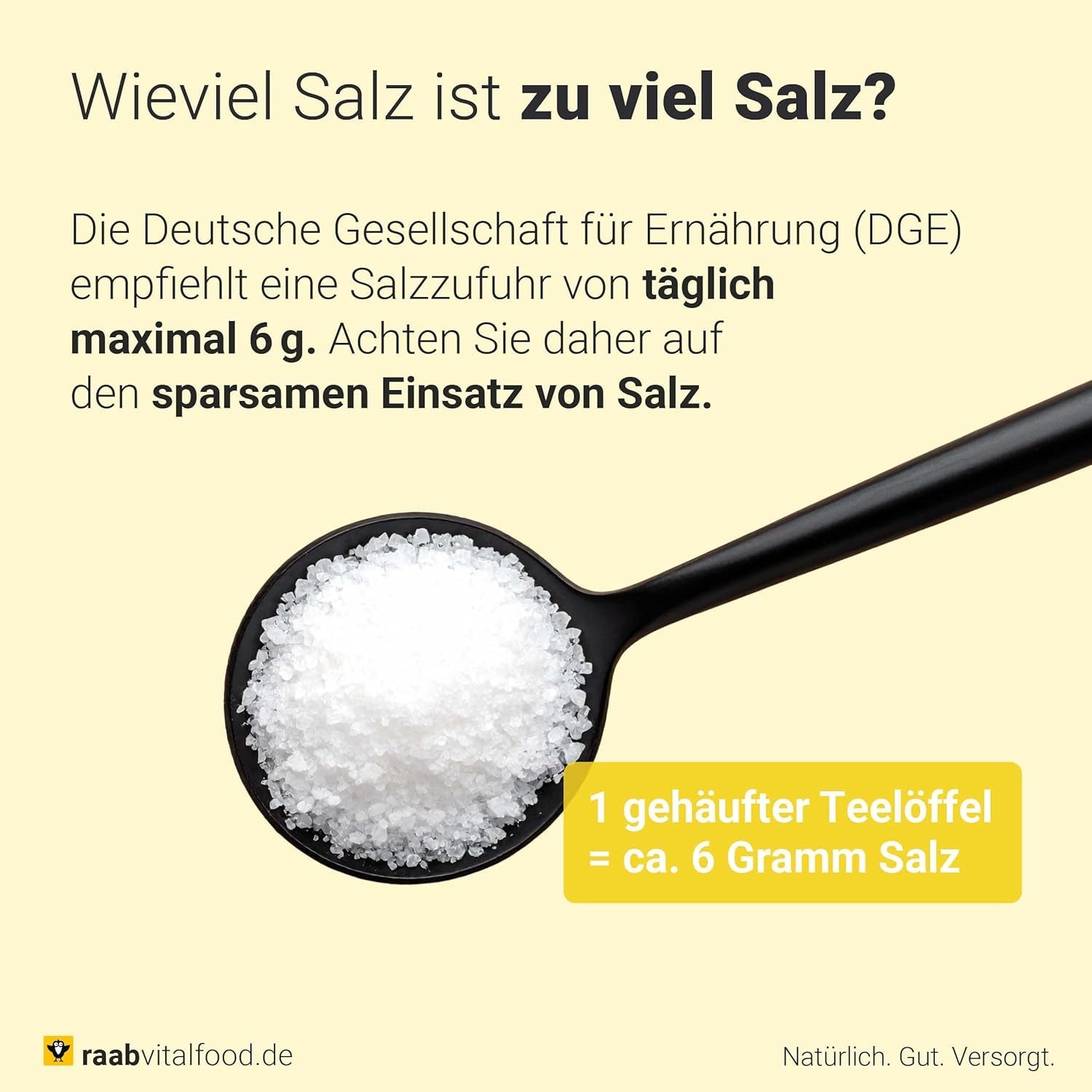 Raab Vitalfood Kalium salt-Mischung, Mineralsalzmischung med 66,7% Natriumchlorid (Kochsalz) och 33% Kaliumchlorid, Kalium trägt zur Aufrechterhaltung eines normalen Blutdruck bei (1 x 200 g Dos)
