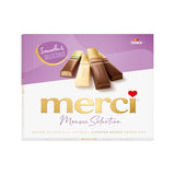 merci Finest Selection Mousse au Chocolat Variety – 1 x 210 g – Specialiteter Utsökt chokladmousse – Fyllda och ofyllda praliner