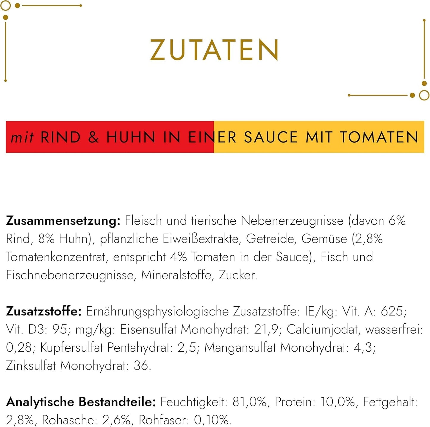 Gourmet Gold Délicatesse en sås nötkött och kyckling våt kattmat, förpackning om 12 (12 x 85 g)