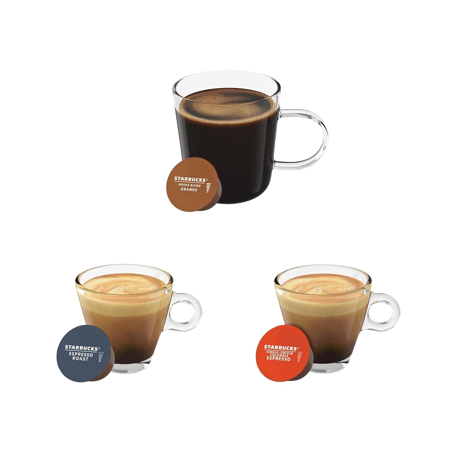STARBUCKS Probierset, Espresso-Varianten av Nescafé Dolce Gusto Kaffeekapseln 6 x 12 (72 Kapseln) - Exklusiv bei Amazon