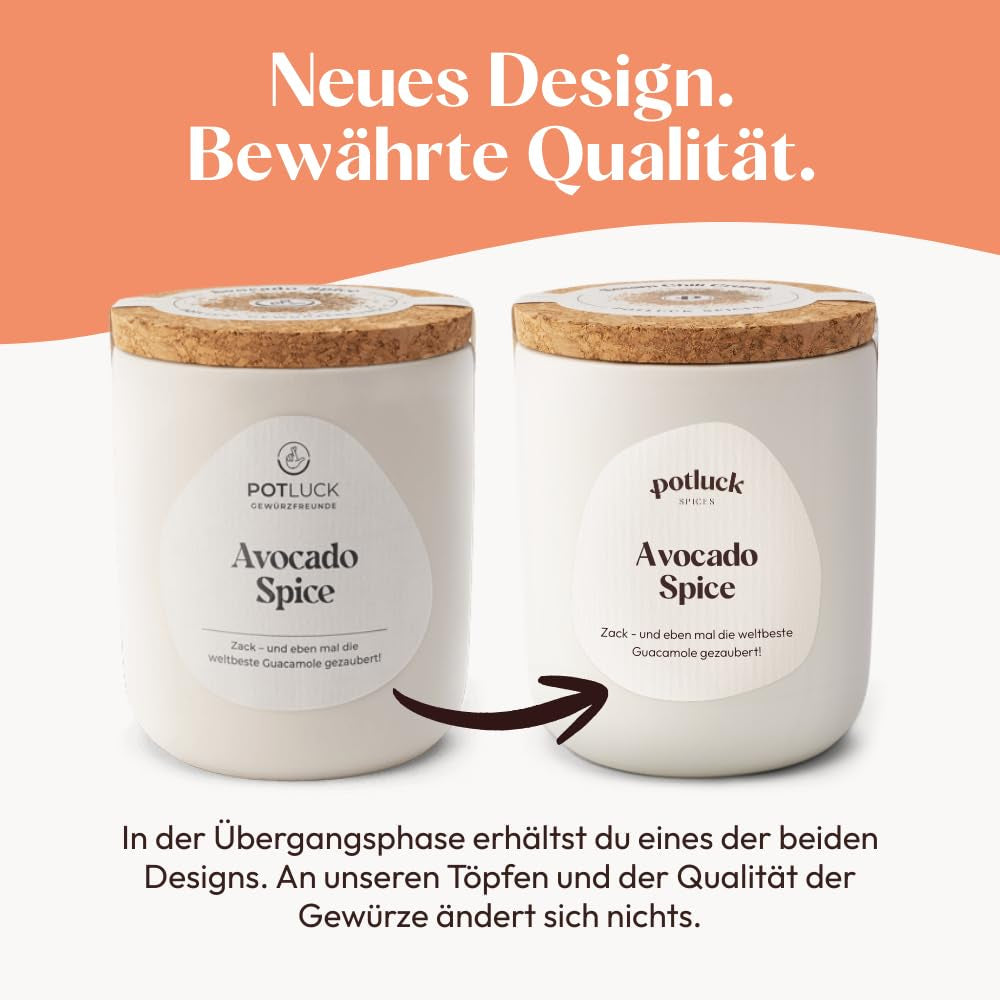 Potluck | Raclette Gewürz | Würzmischung im Keramiktopf | 70g | Vegansk, glutenfri och med naturliga ingredienser