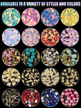 EBANKU Nail Art Strass Kit Multi Design Zubehör Mit 1 Pinzetten 1 Stück Wachsstifte Deko Diamanten Kristalle Perlen Edelsteine ​​Bunt Pferdeaugen Strass Metall Nieten Für Nagel DIY (1 Stück (10Er Pack))