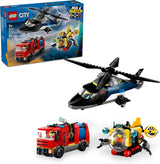 LEGO City helikopter, lejonbil och ubåt komboset och 3 minifigurer - byggbara leksaksfordon för pojkar och flickor från 7 år - födelsedags- och semesterpresent 60462 Byggset Besuche den LEGO-Store Standardtitel
