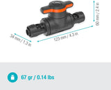 Gardena Micro-Drip-System regler- och avstängningsventil 13 mm (1/2 tum): Enkel avstängning av rör och kontinuerlig reglering av vattenflöde, tillbehör för att lägga dropprör (13207-20)