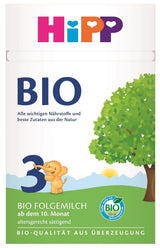 HiPP 3 Ekologisk tillskottsmjölk (4 x 600g) - efter 10 månader, med Omega-3 (DHA, ALA), Kalcium, Vitamin D, av bästa ekologiska kvalitet