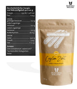 - BIO Ceylon Zimt | Ceylon Zimtpulver aus kontrolliert biologiska anbau | Zimtpulver fein vermahlen aus ganzen Zimtstangen. Perfekt för Müsli, Milchreis, Gebäck uvm. | Innehåll: 180 g