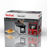 Tefal FR600D Clear Duo fritös, fritering med mindre rök och lukt, kapacitet 1,2 kg, termostat, timer, stort visningsfönster utan imma Hushållsapparater Naty Shop