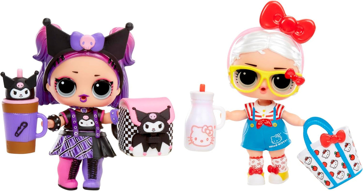 L.O.L. Överraskning! Älskar Hello Kitty and Friends - 1 docka med 7 överraskningar, slumpmässigt urval, 8 tots att samla in, present till barn 4+, Pink Naty Shop Dolls