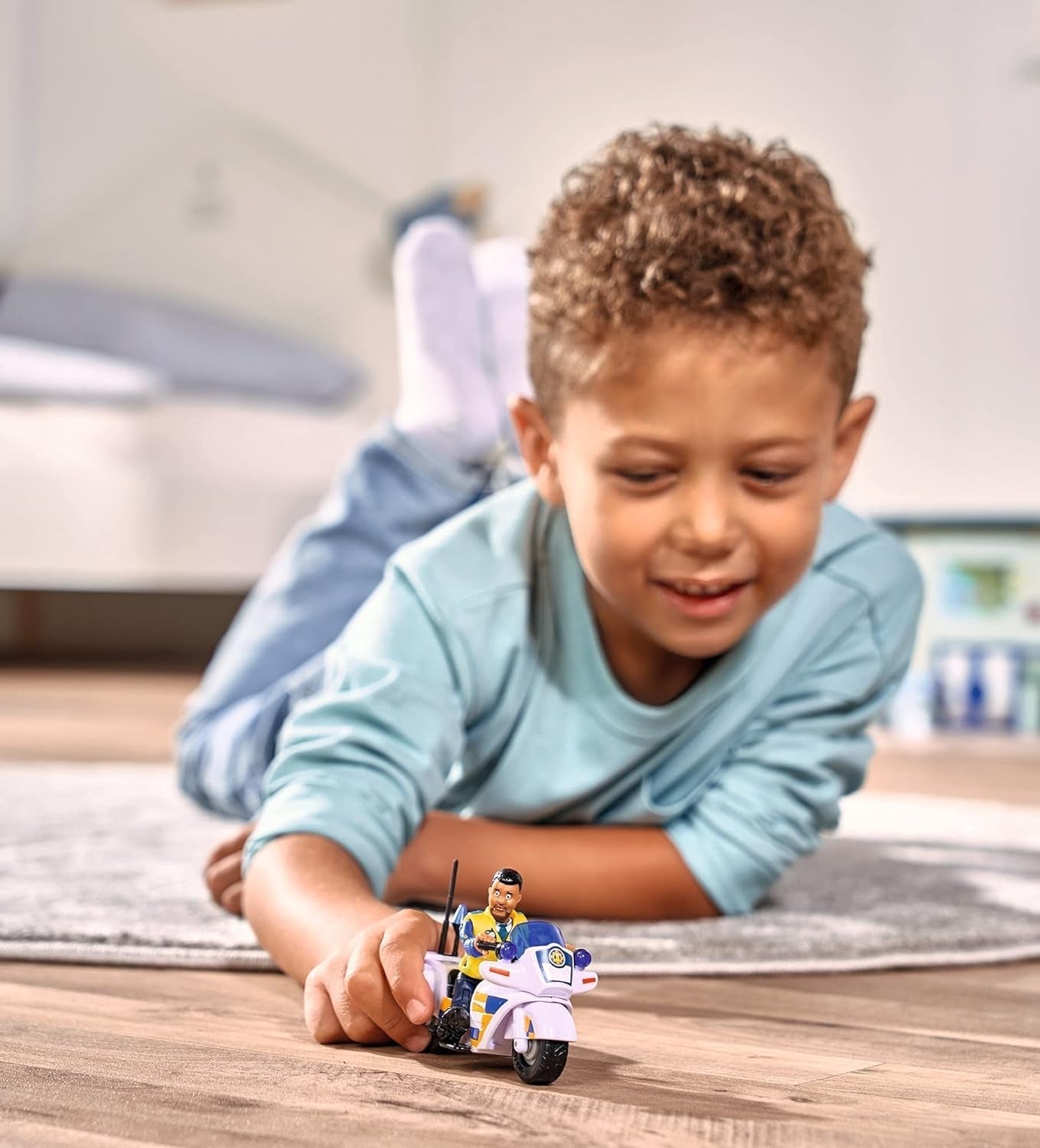 Simba 109251092 - Polismotorcykel Brandman Sam, Med Malcolm-figur, Med tillbehör, Säsong 12, Från 3 år Actionfigurer Naty Shop