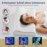 BedStory Memory Foam-kudde, höjdjusterbar nackstödskudde, ergonomisk kudde, sidokudde för rygg- och magsömnarna (60x36x12/10cm)