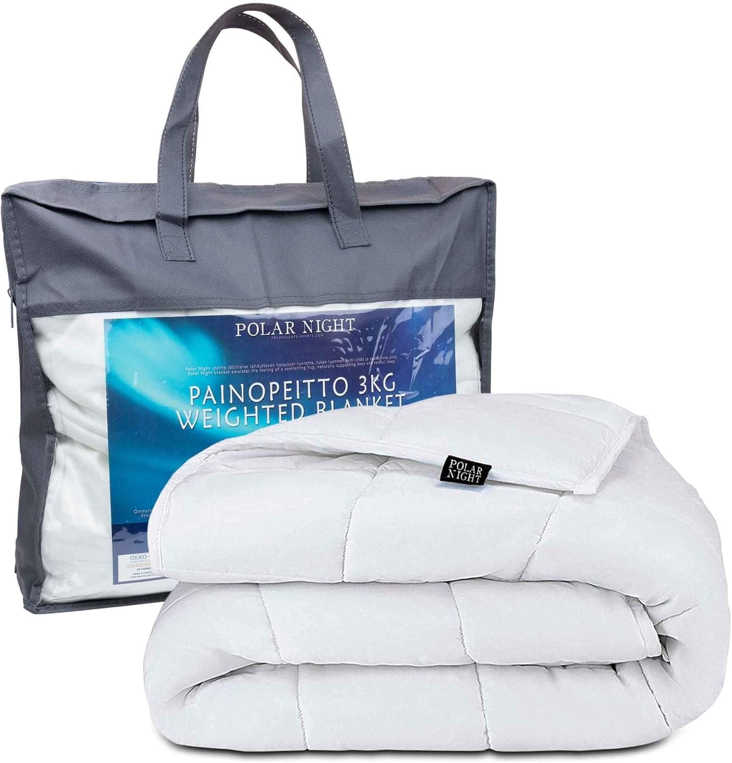 Tyngdfilt för vuxna 150 X 200 Cm, 7Kg - Tyngdfilt för djup sömn, tung filt, terapifilt i 100 % bomull, avslappningsfilt Oeko-Tex® 100 Standard täcke Sängar och filtar Polar Night 150 X 200 Cm 7,0 Kilo