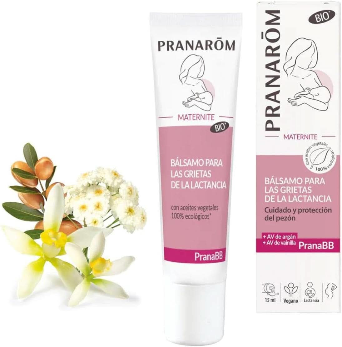Pranarom, Gravidbalsam Sprickor Amning BIO 15Ml Tillbehör Mat och Amning Bebe Naty Shop