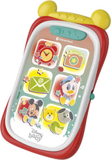 Clementoni 17711 Disney Baby Baby Mickey Smartphone, Barnmobil med ljus- och ljudeffekter, Interaktiv leksak för barn 9-36 månader, M, Flerfärgad Bebe Toys Naty Shop Standardtitel