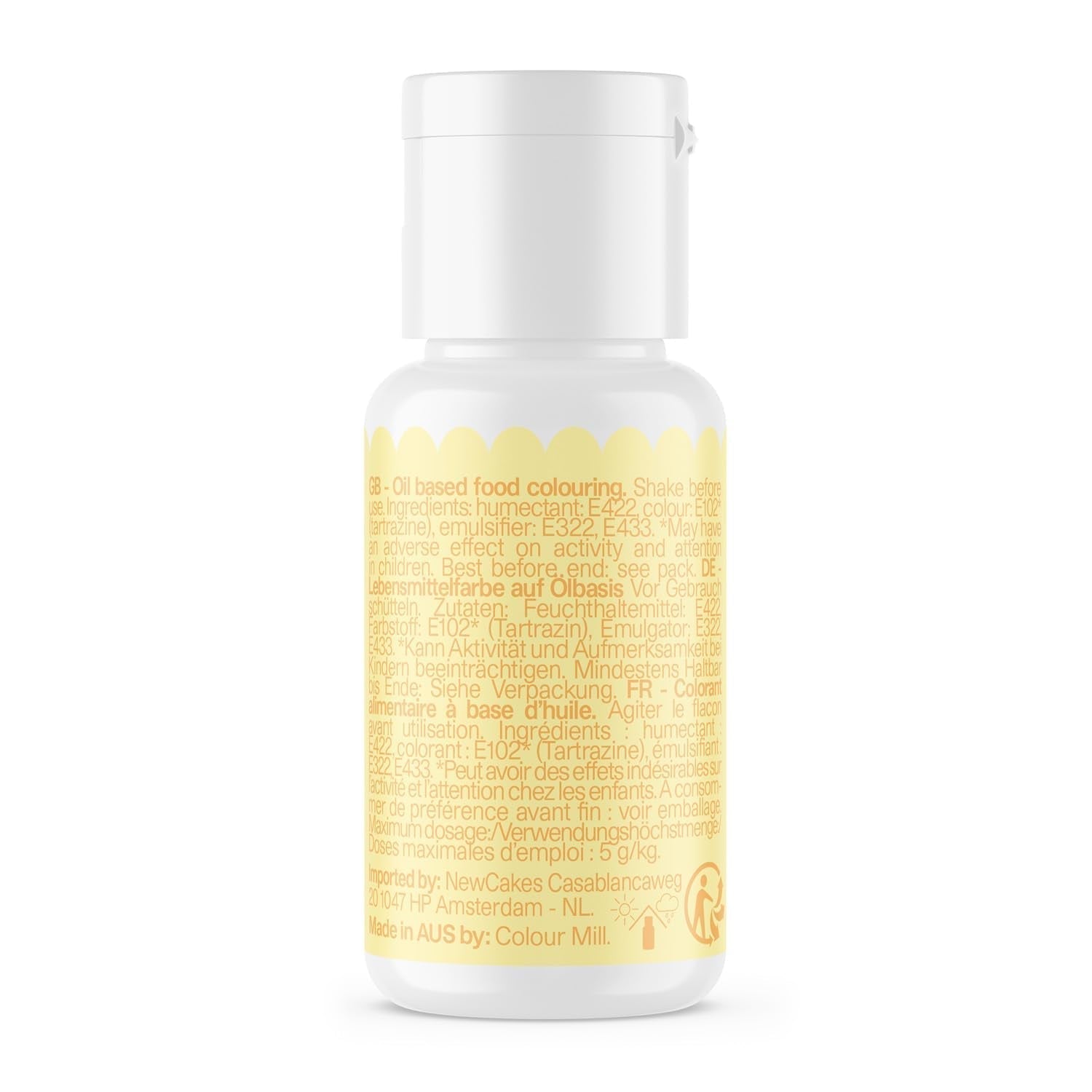 Color Mill citronolja baserad matfärgning - Livsmedelsfärg för choklad, fondant, muffins, kakor, bakning, macaroons - Livsmedelsfärg för dekoration av tårtor - 100 ml