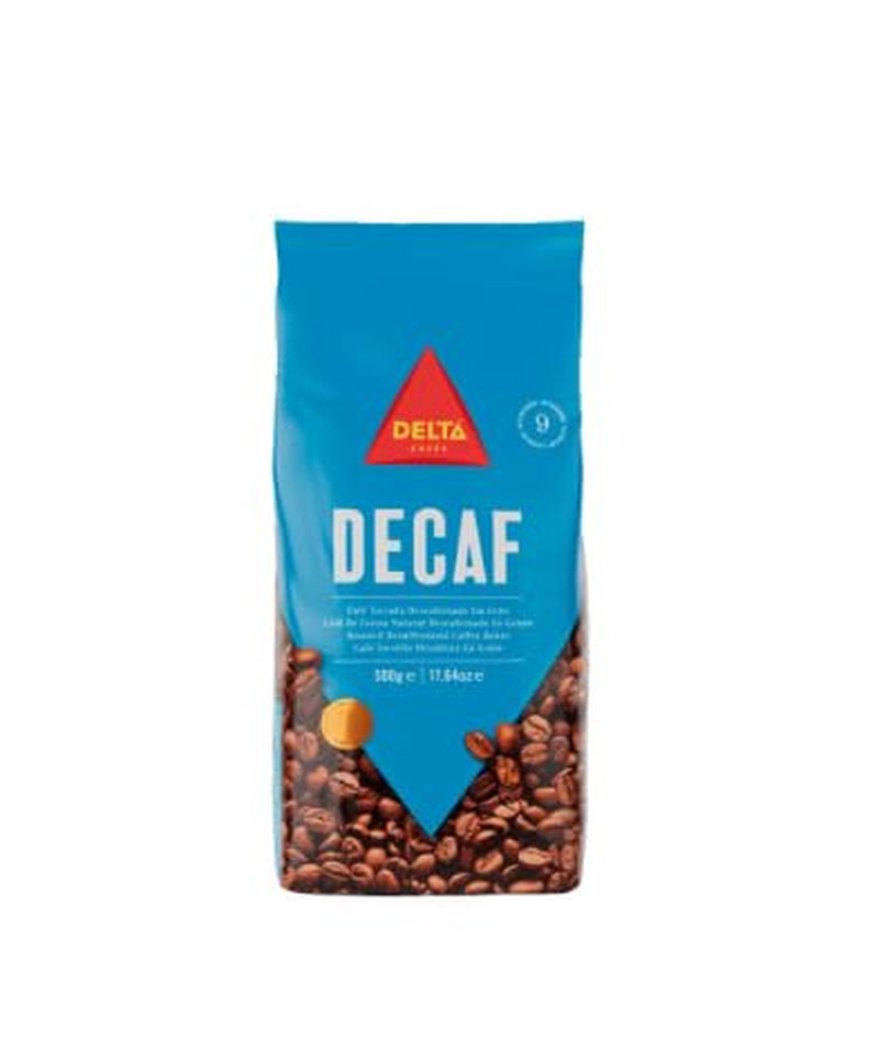 Delta Cafés – Koffeinfritt kaffe, 500g – Kaffebönor/Hela bönor – Mild och aromatisk