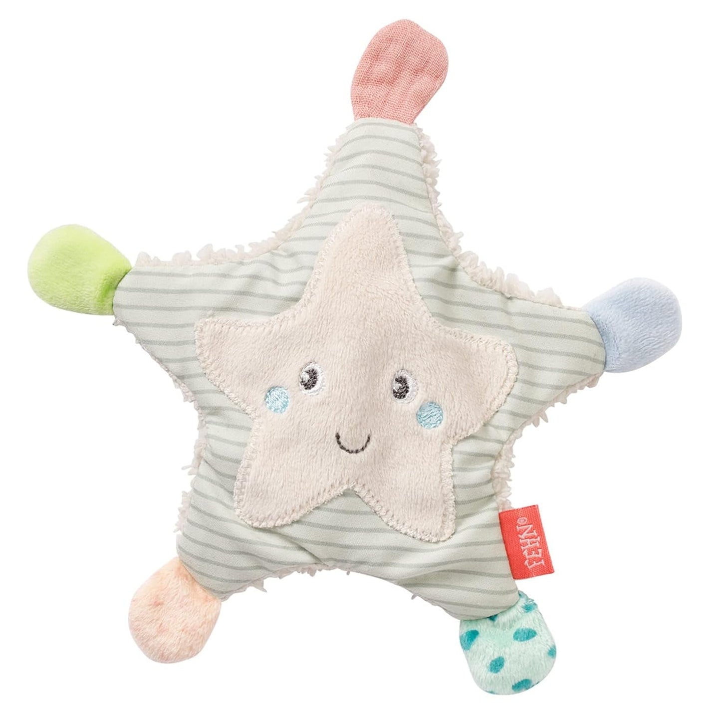 Fehn sprakande sjöstjärna - babyleksak att ta tag i och leka & sprakande leksak för spädbarn och småbarn från 0+ månader & SIGIKID 41179 butterfly grab leksak röd gröna stjärnor Baby Toys Naty Shop