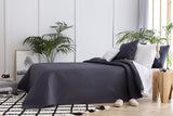 Todocama Fine Boutique Överkast med Diamantmönster Vår Sommar Höst Vinter 100 % Extra Mjukt Mikrofiber Multifunktionellt Överkast 105-200 X 260 cm Beige Sängar och filtar Besuche den Todocama-Store Mörkgrå Cama 105 - 200X260Cm
